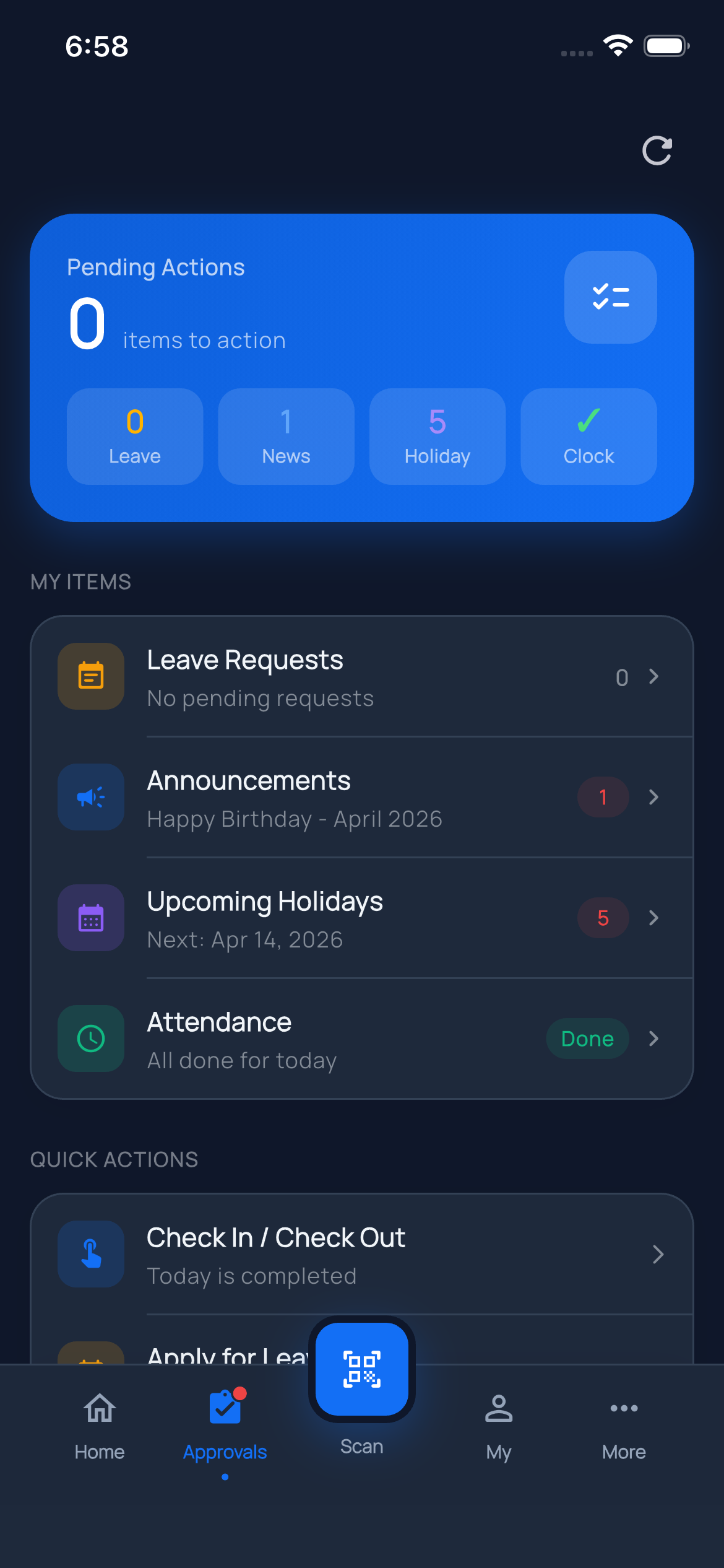 Humaneti approval screen used in performance and review workflows