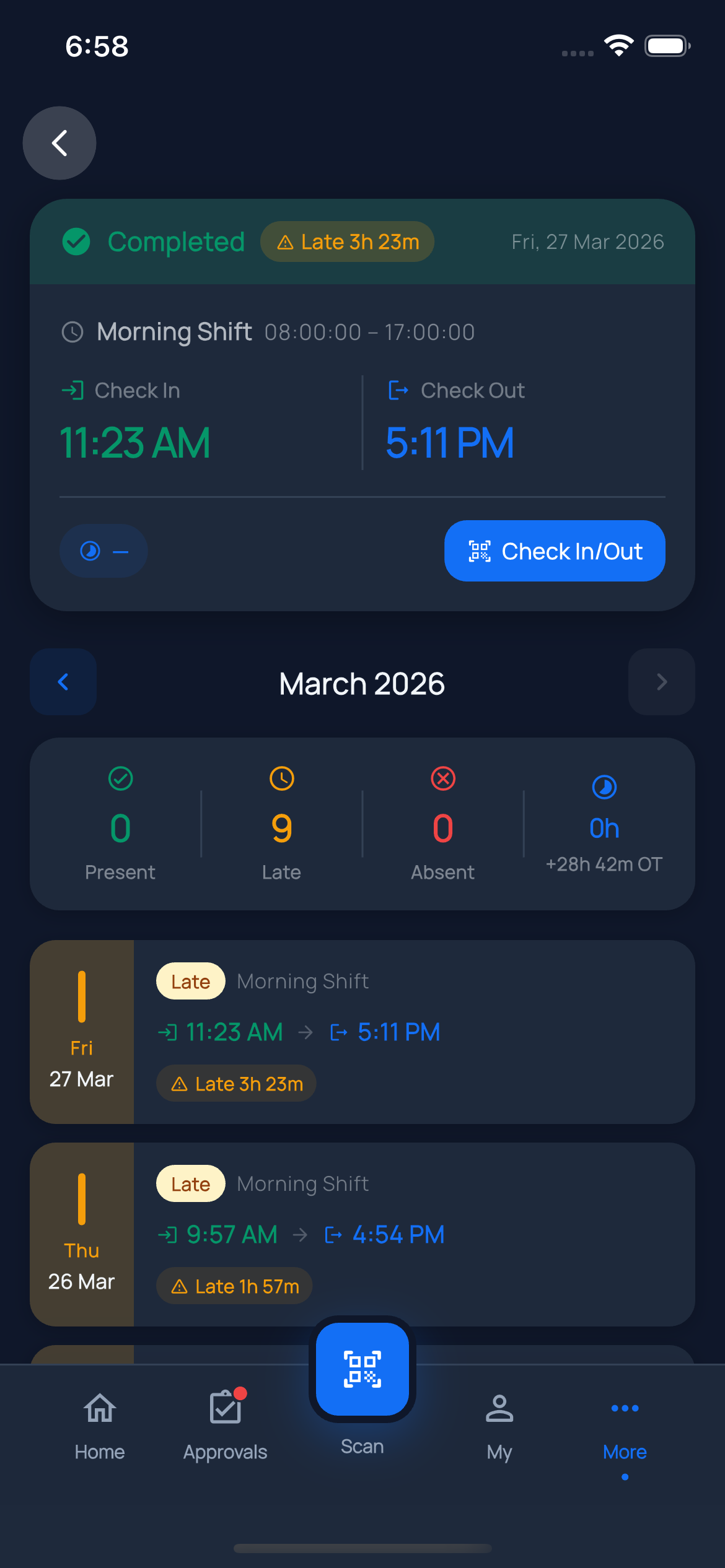 Clock in from anywhere